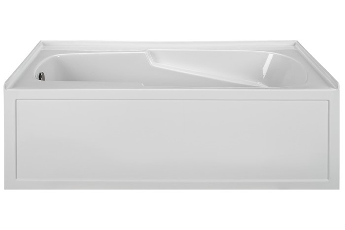 Rectangle Alcove Bath with Integral Front Skirt and Tile Flange