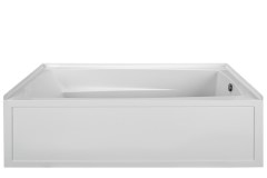Alcove Tub with Panel Skirt and Flange, Armrests