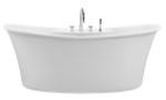 Oval Freestanding Tub with Curving Sides, Faucet Deck