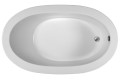 Oval Bath with Modern Rim and End Drain