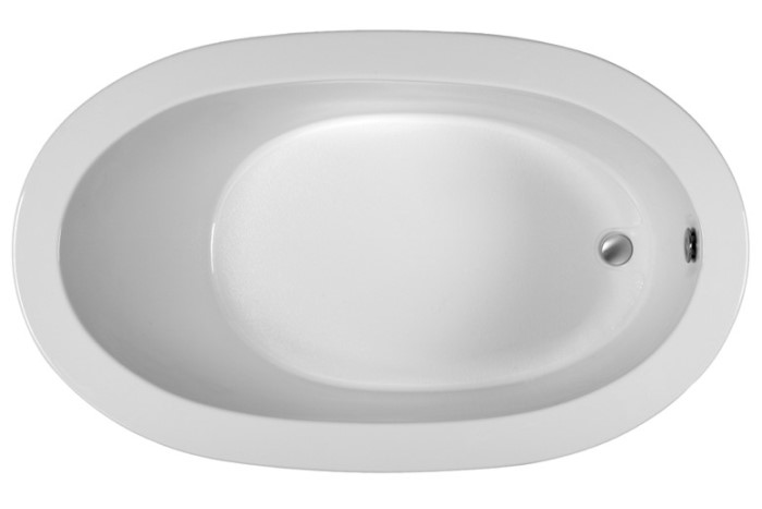 Oval Bath with Modern Rim and End Drain