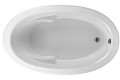 Oval Bath with Wide Armrests, Modern Rim and End Drain