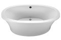 Oval Freestanding Tub with Center Drain, Curving Sides