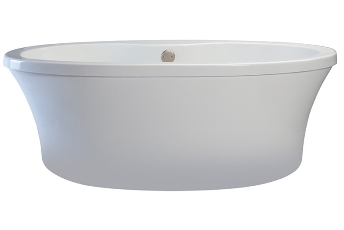 Oval Freestanding Tub with Center Drain