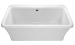 Rectangle Freestanding Bath with Faucet Deck Rim