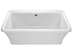 Rectangle Bath with Center Drain, Tap Deck