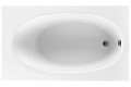 Rectangle Tub with Oval Bathing Area and End Drain