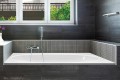 Rectangle Tub with Oval Bathing Area and End Drain