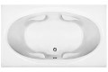 Rectangle Tub with Oval Bathing Area, Center Drain for 2