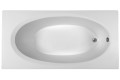 Rectangle Tub with Oval Bathing Area and End Drain