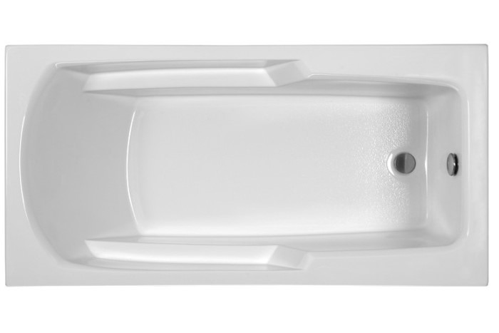 Rectangle Tub with Armrests and End Drain
