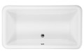 Rectangle Tub with Center Drain, Rounded Corners