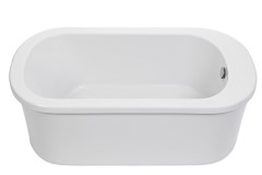 Oval Freestanding Bath with End Drain & Tap Deck