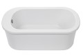 Oval Freestanding Tub with End Drain and Flat Rim