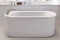 Oval Freestanding Tub with Deck Mount Tub Faucet Option