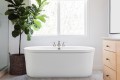 Oval Freestanding Tub with Deck Mount Faucet Option