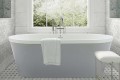 Blake Bathtub in White and Stratus Gray