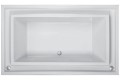 Rectangle Bathtub with Center Drain, 2 Back Slants, Overflow Canel