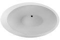 Top View, Egg Shaped Tub with Center Drain, Slotted Overflow