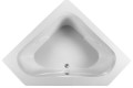 Corner Bath with Triangle Bathing Well, Front Center Drain