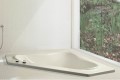 Cayman 2 Corner Tub Installed as a Drop-in, Wet Room Bathroom