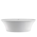 Solid Surface Oval Freestanding Bath, Curving Sides, Oval