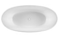 Top View, Oval Bath with Center Drain