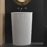 Oval Pedestal with Pleated Exterior