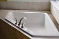 Deborah 2 Bathtub Installed as a Drop-in with Deck Mount Tub Faucet