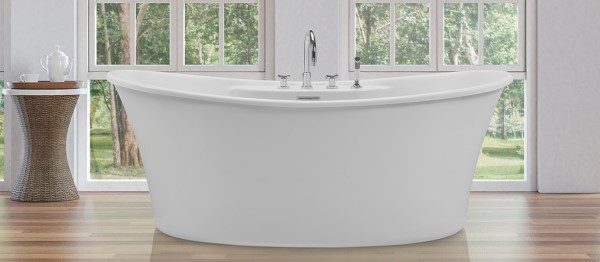 Double Slipper with Deck Mounted Faucets 