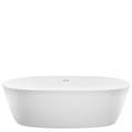 Oval Freestanding Bath, Angled Sides, Flat Rim