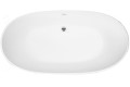 Top View, Oval Tub with Center Drain, Slotted Overflow