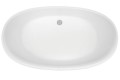 Top View, Oval Tub with Center Side Drain, 2 Backrests