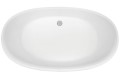 Top View, Oval Tub with Center Drain, Slotted Overflow