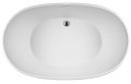 Top View, Center-Side Drain Bath, Slotted Overflow