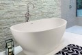 Elise 233 Bath Installed with MTI Freestanding Tub Filler