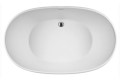 Top View, Center-Side Drain Bath, Slotted Overflow