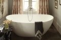 Oval Bath with Raised Backrests, Curving Sides