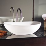 Oval Vessel Sink with Raised Sides Matching Elise Bath