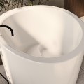 Top View, Bath with Seat, End Drain