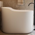Front View, Angled Sides, Raised Backrest, Tall Bath