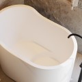 Top View, Bath with Seat, End Drain