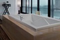 Emma 2 Bathtub Installed as a Drop-in with a Wood Surround