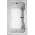 Rectangle Bath with Oval Interior, Center Drain