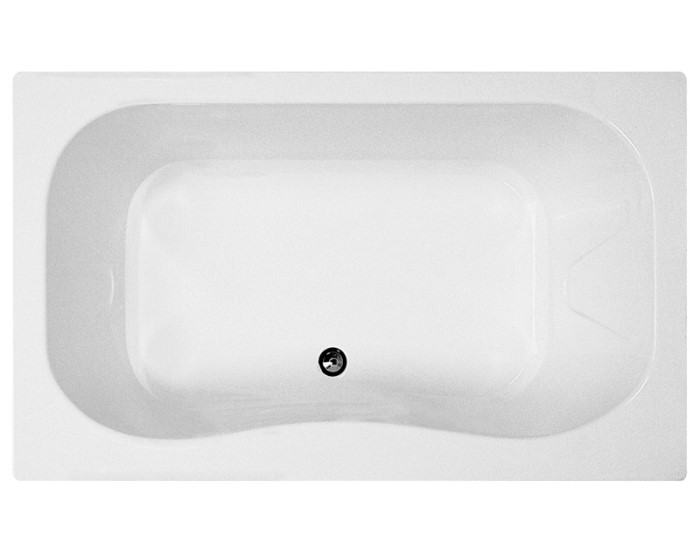 Rectangle Bath with Oval Interior, Side Center Drain