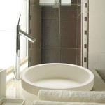Round Semi-Recessed Sink  Matching Halo Freestanding Bath
