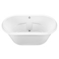 Oval Freestanding Bath with Raised Headrests