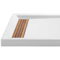 Acrylic Bases with Teak Hidden Drain Cover