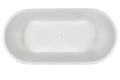 Oval Bath with Two Backrests, Center Drain