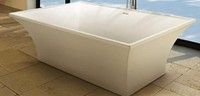 Freestanding Rectangle Bath with Curving Skirt